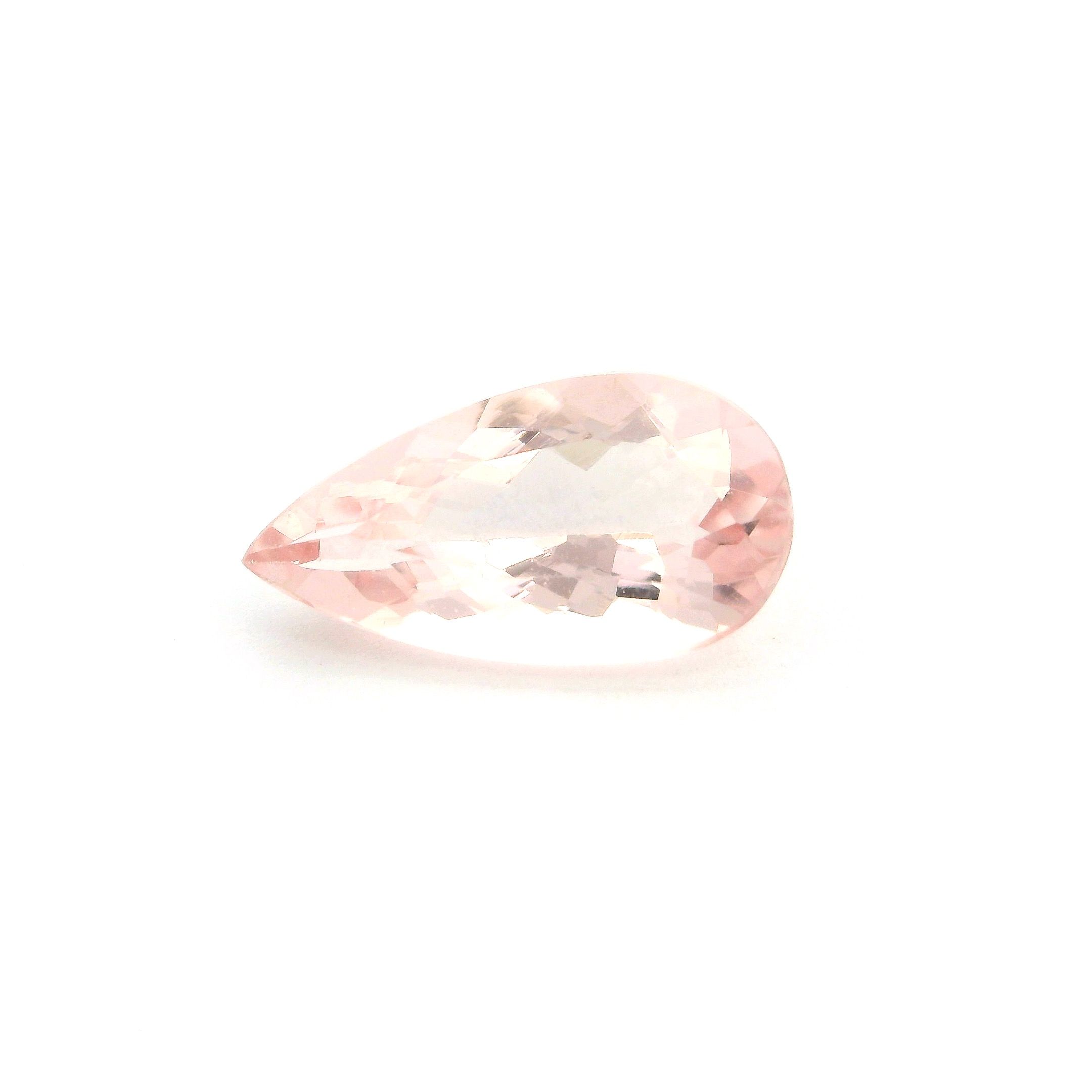 Morganit 2,27 ct, różowy, szlif gruszka