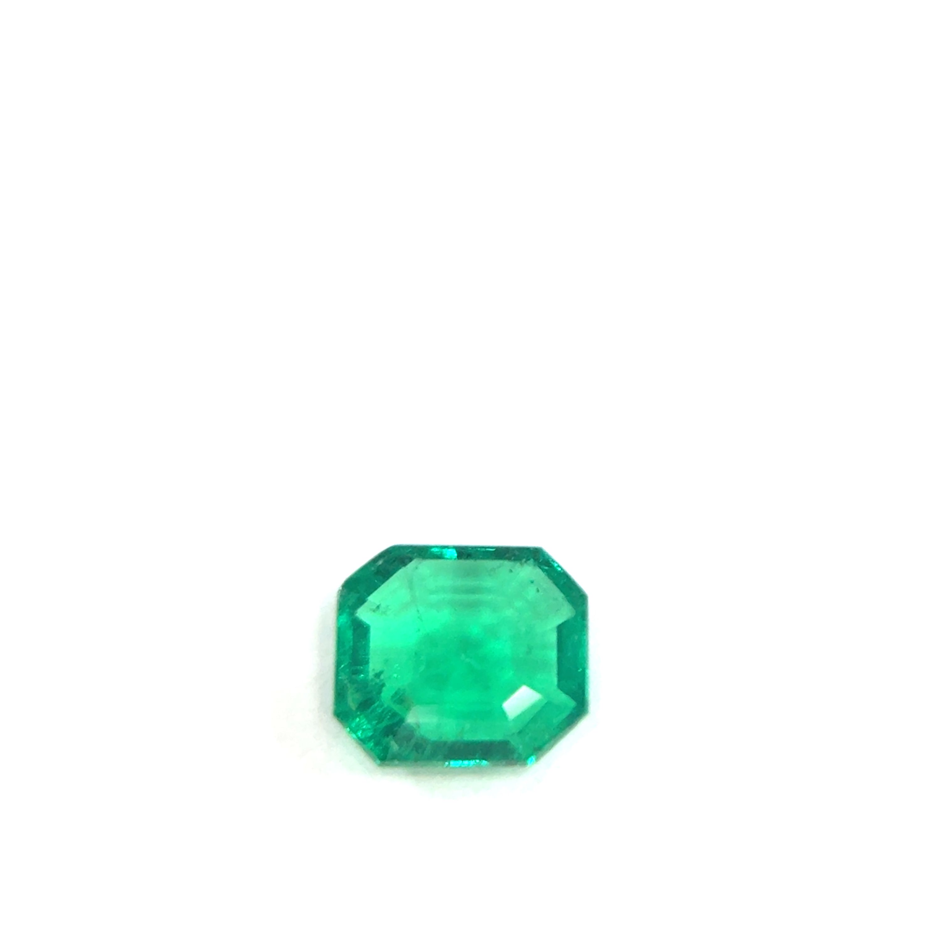 Szmaragd 1,85 ct, zielony, szlif szmaragdowy