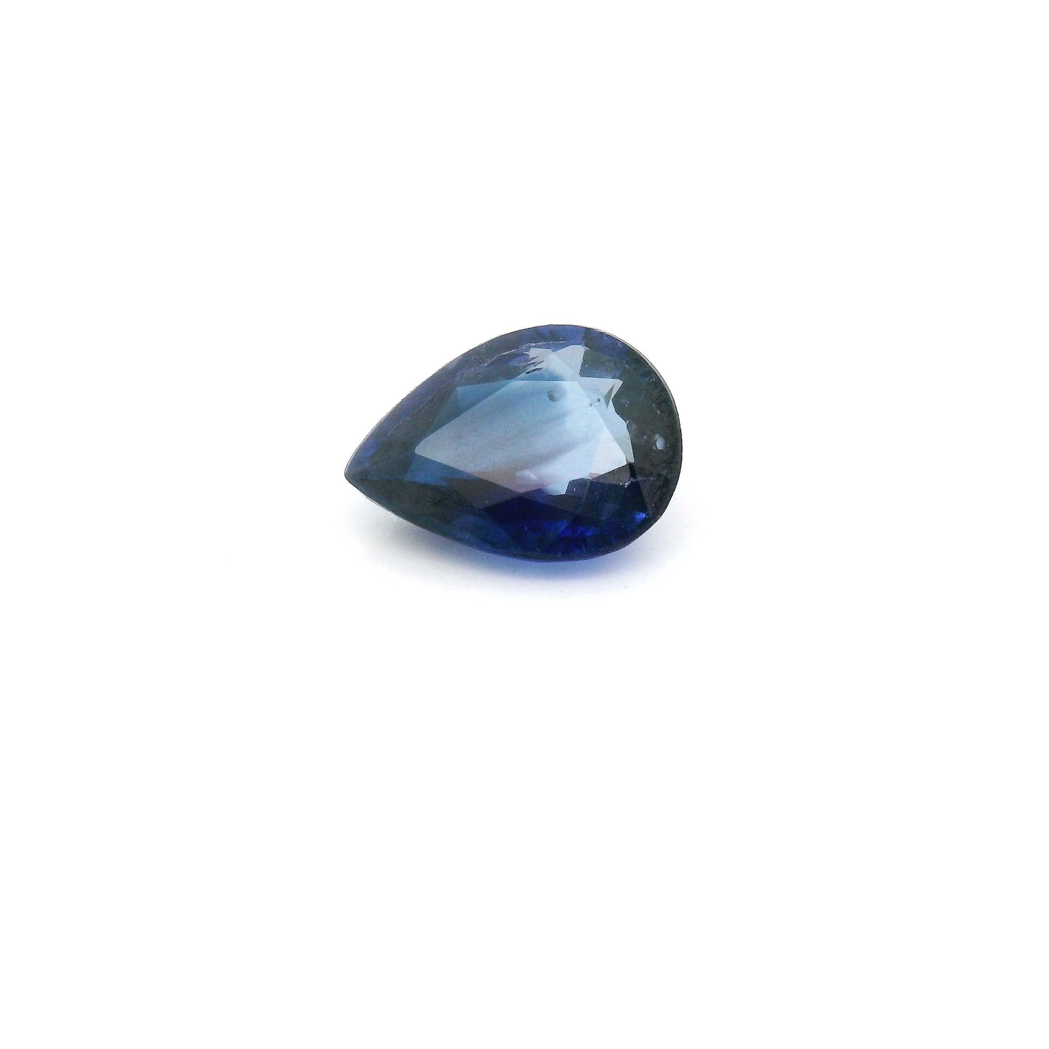 Szafir 1,22 ct, niebieski, szlif gruszka