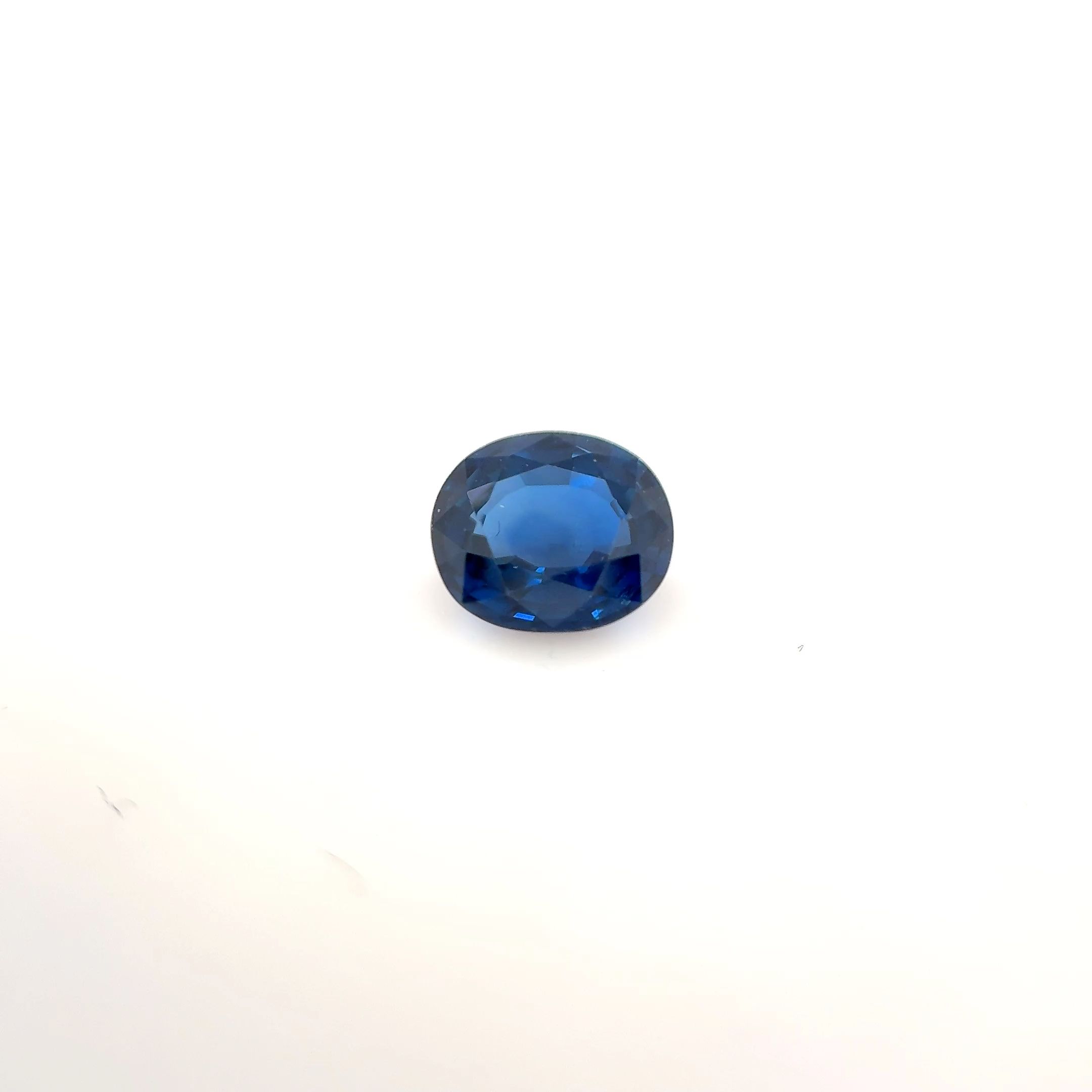 Szafir 1,01 ct, niebieski, szlif owalny