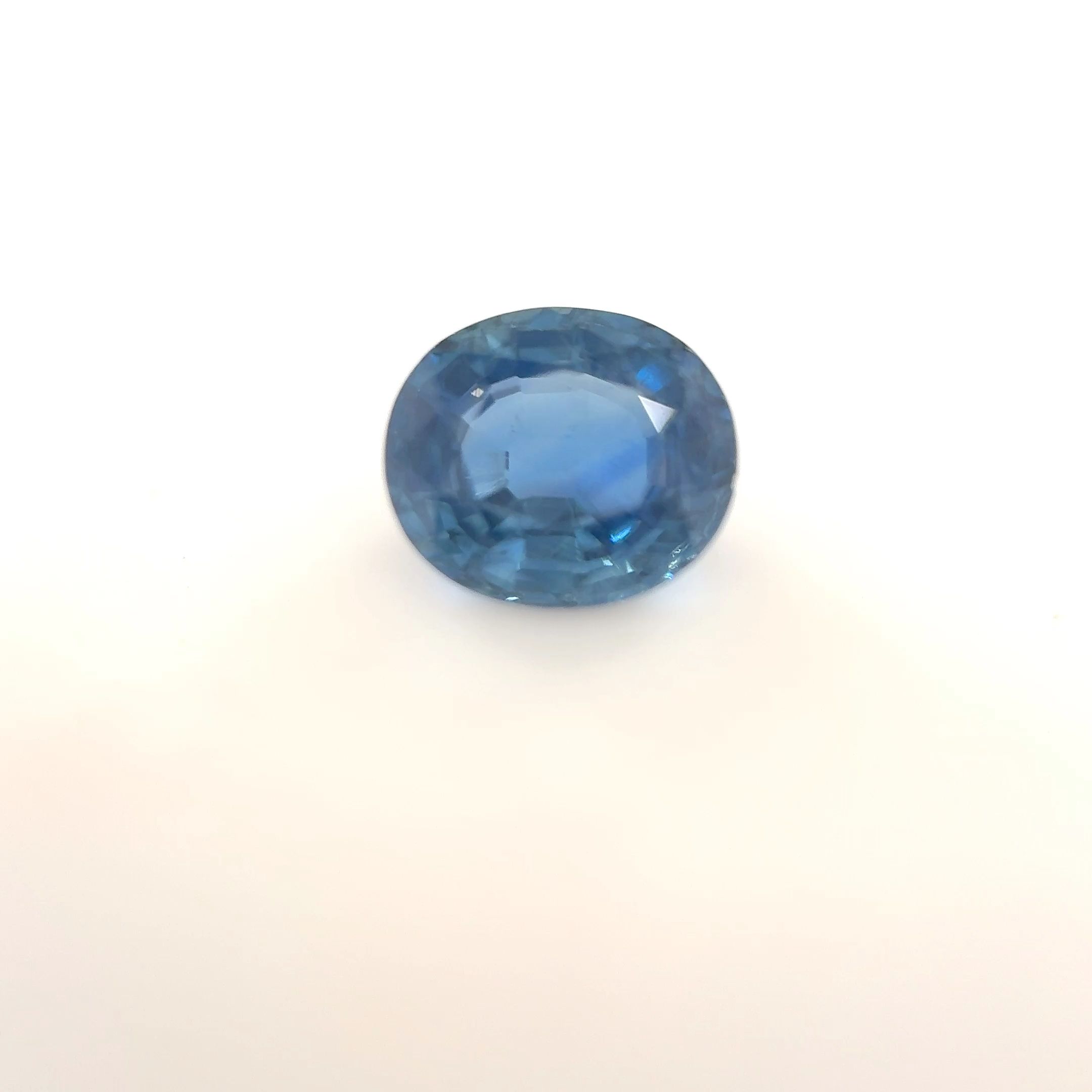 Szafir 1,32 ct, niebieski, szlif owalny