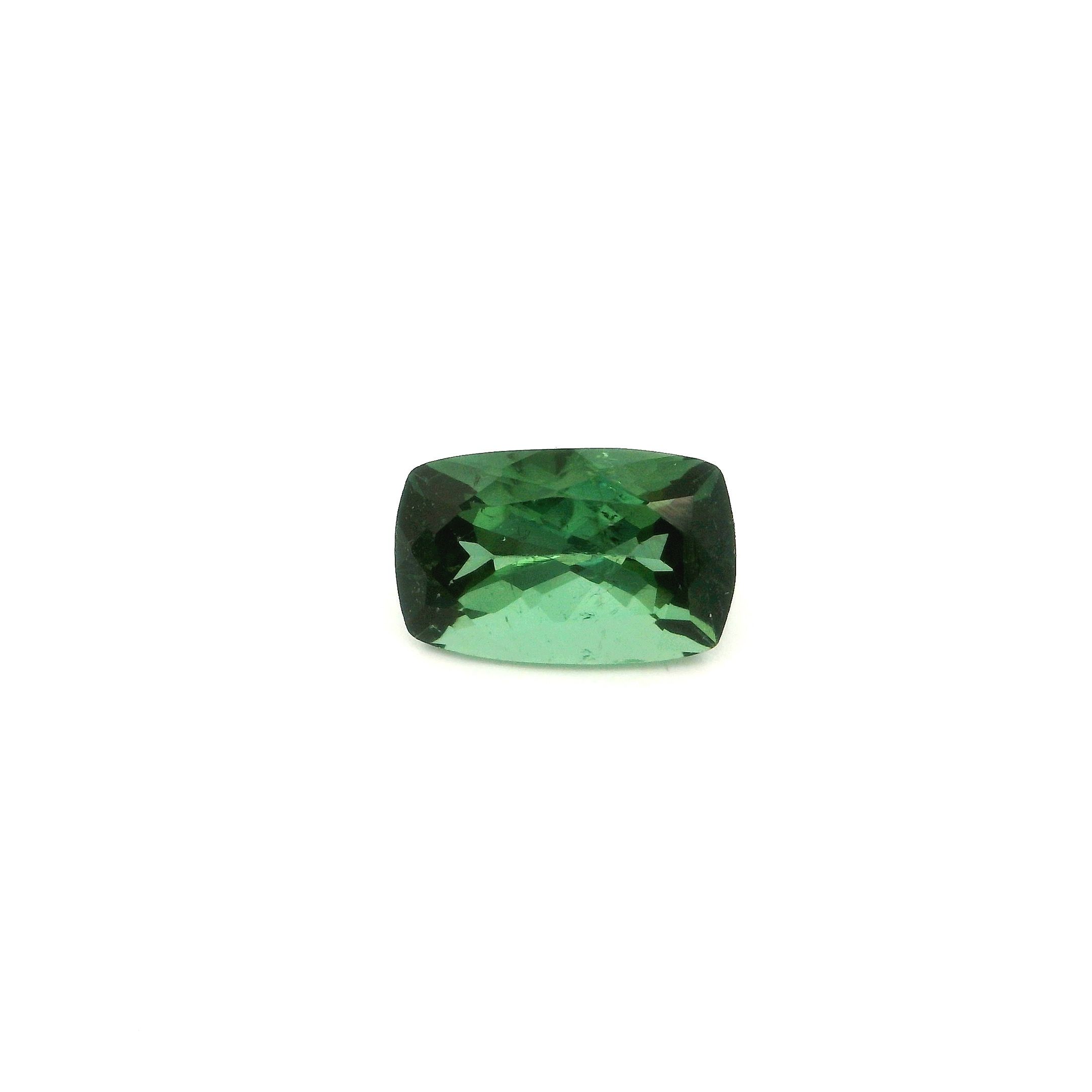 Turmalin 1,63 ct, zielony, szlif cushion