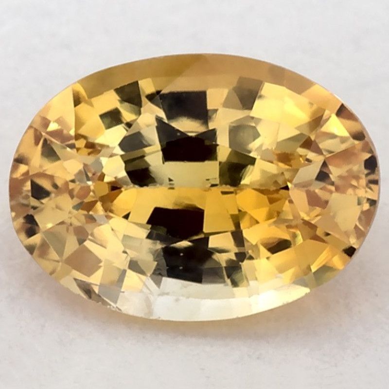 Szafir 1,28 ct, żółty, szlif owalny