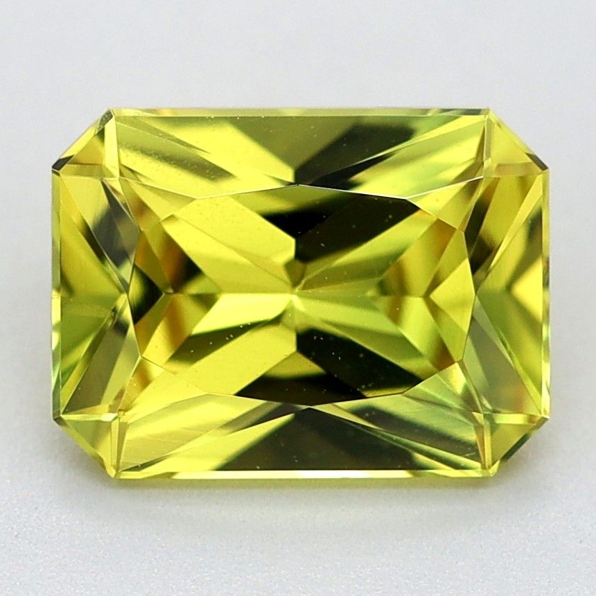 Szafir 1,35 ct, żółty, szlif radiant