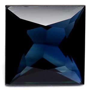 Szafir 1,13 ct, niebieski, szlif kwadratowy