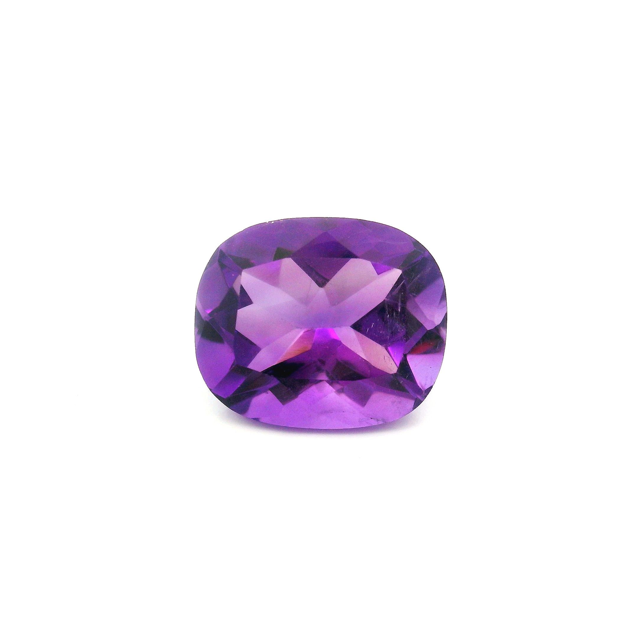 Ametyst 4,93 ct, purpurowy, szlif cushion