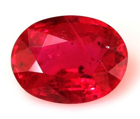 Rubin 1,22 ct, czerwony, szlif owalny