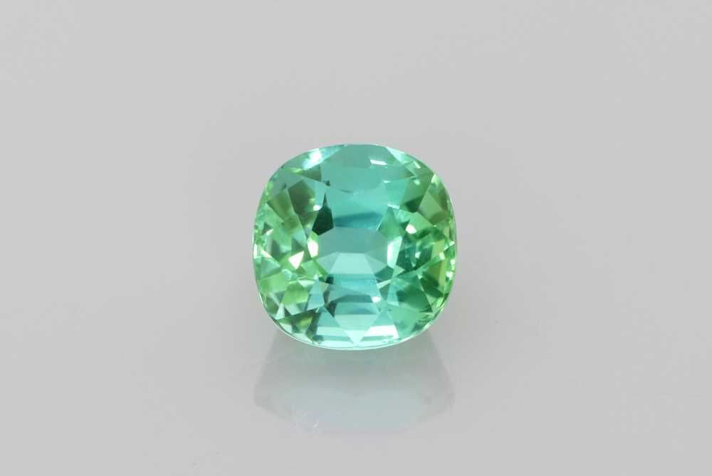 Turmalin 1,26 ct, zielony, szlif cushion