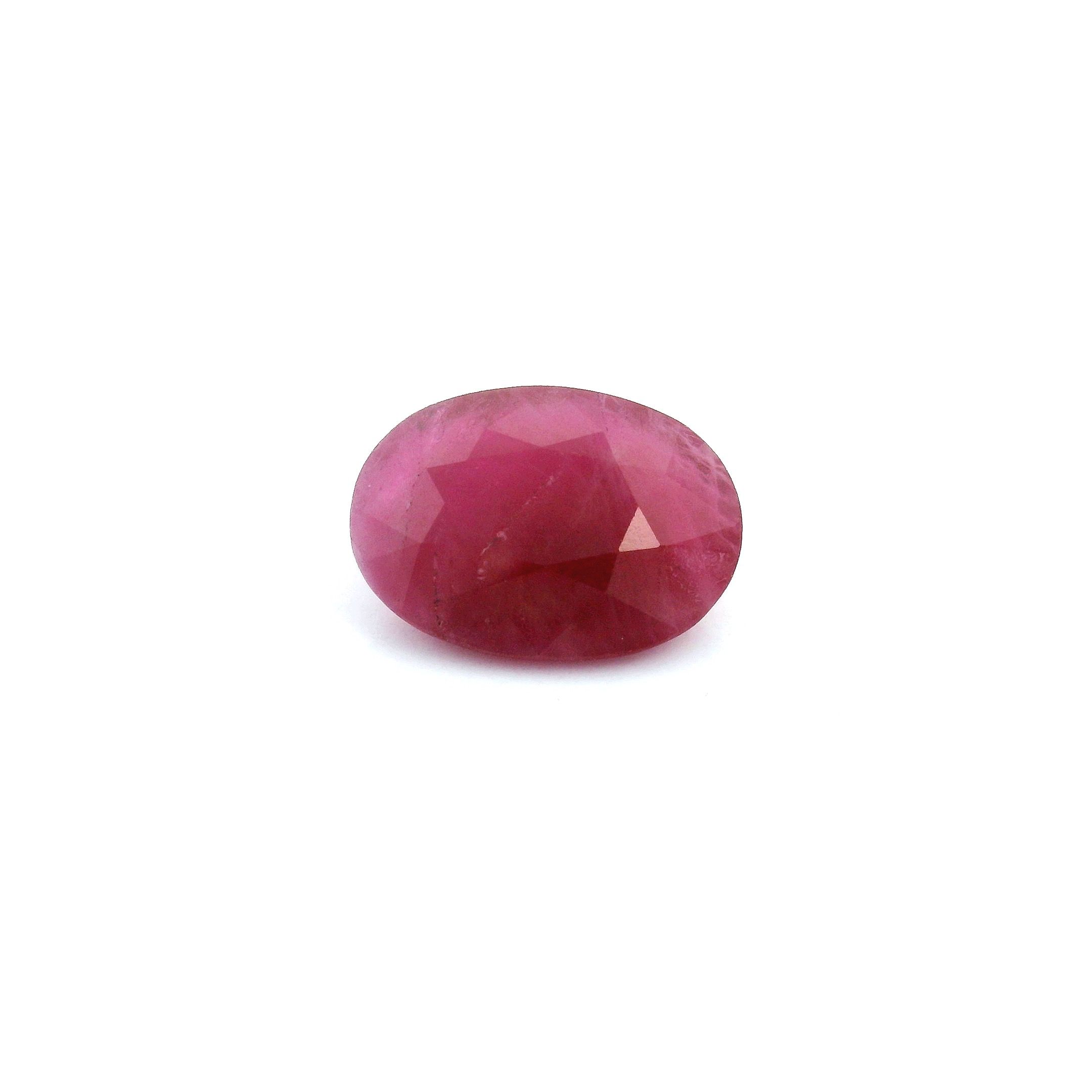 Rubin 1,76 ct, czerwony, szlif owalny
