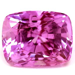 Szafir 2,81 ct, różowy, szlif cushion