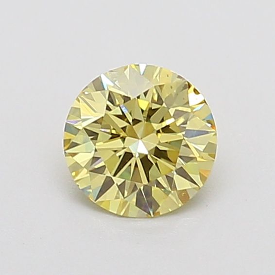 0.56 CT Fancy Vivid Yellow ROUND