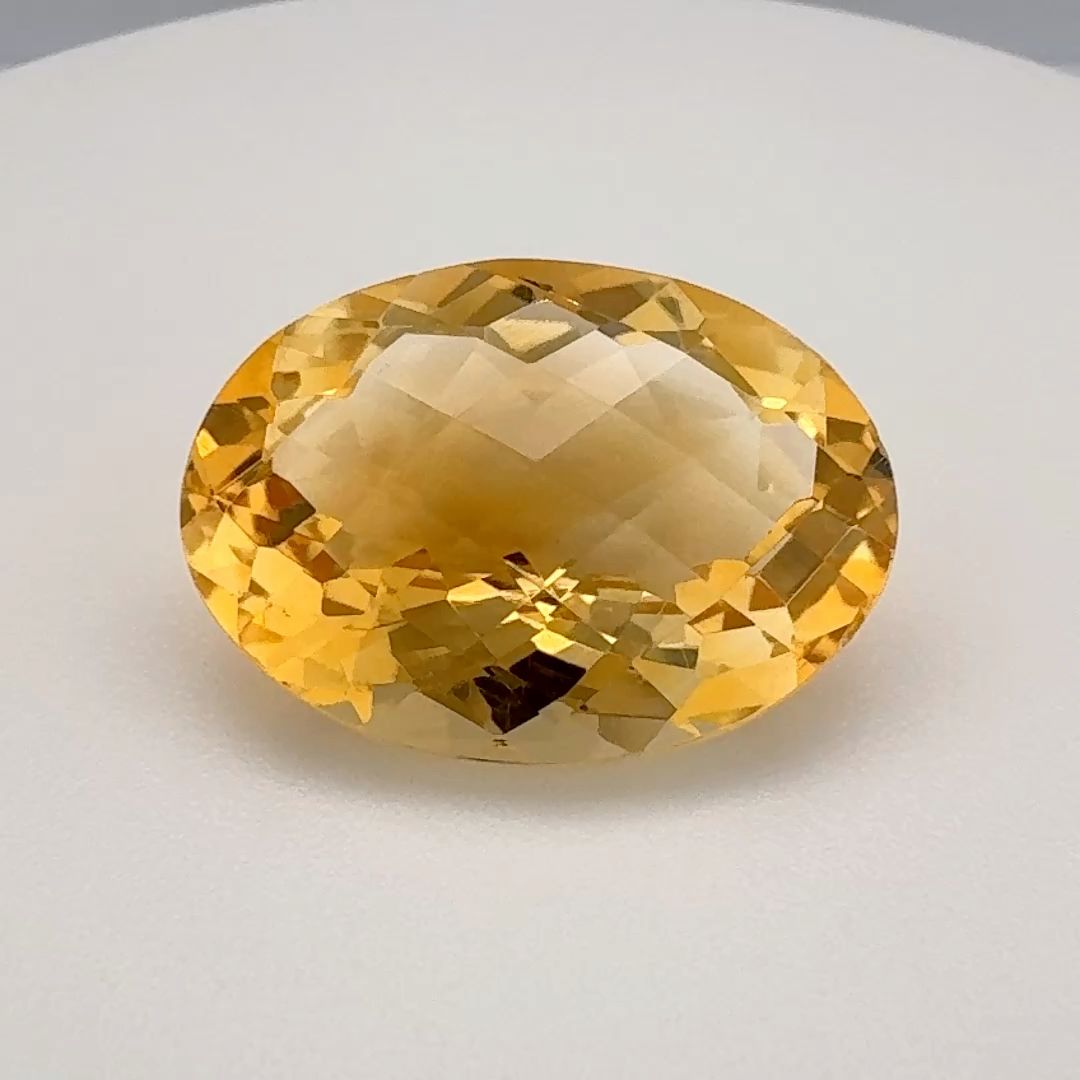 Cytryn 11,03 ct, pomarańczowy, szlif owalny