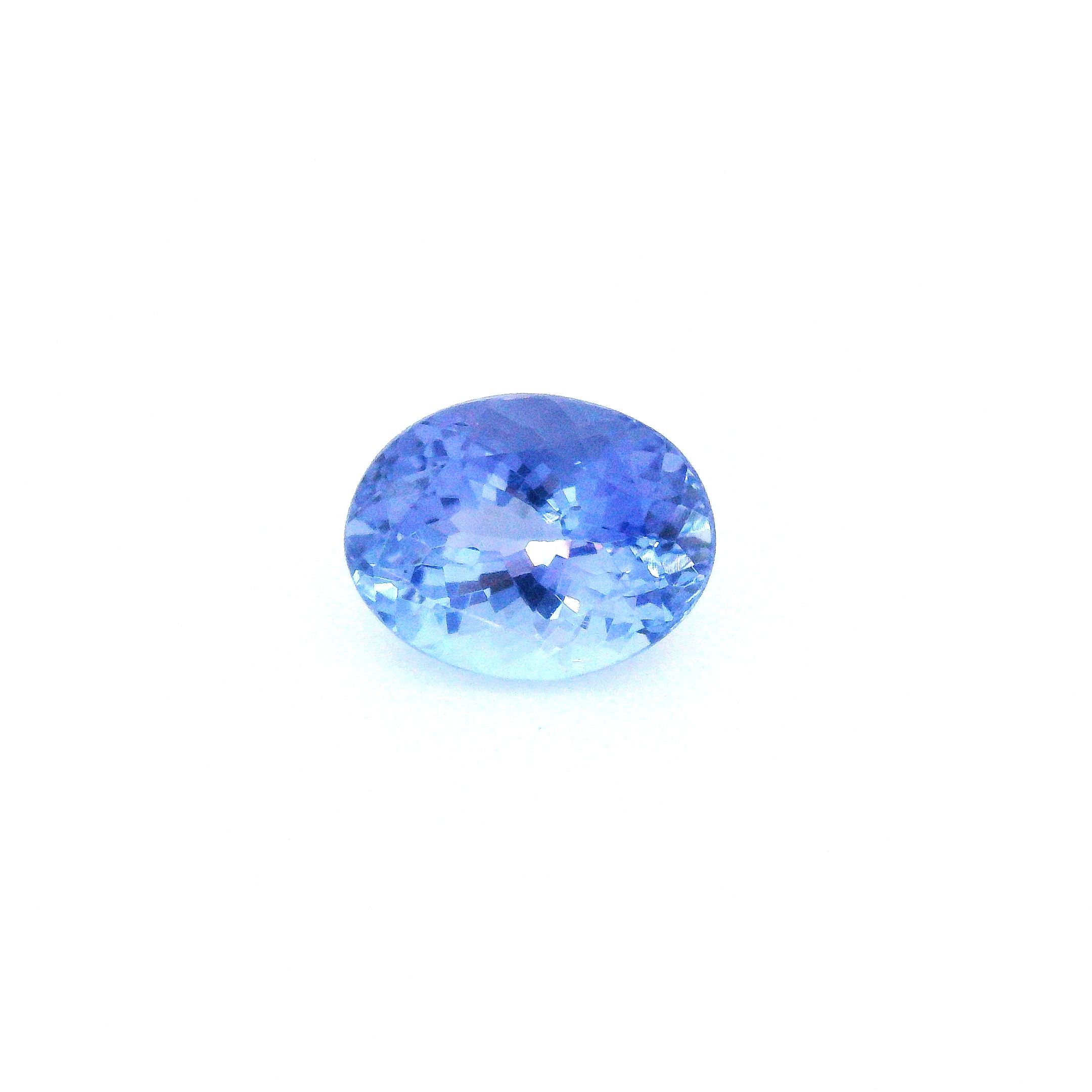 Tanzanit 1,76 ct, niebieski, szlif owalny