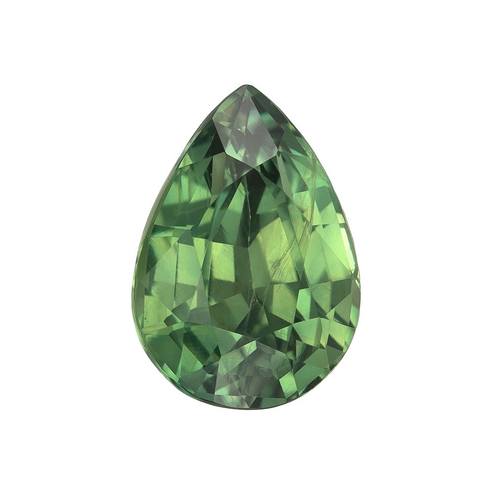1.60 Carat Green Pear Sapphire