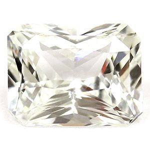 Szafir 1,14 ct, biały, szlif szmaragdowy