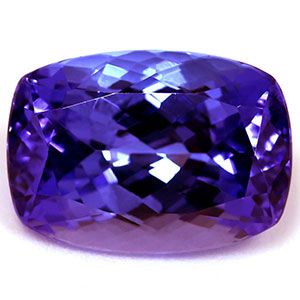 Tanzanit 3,88 ct, niebieski, szlif cushion