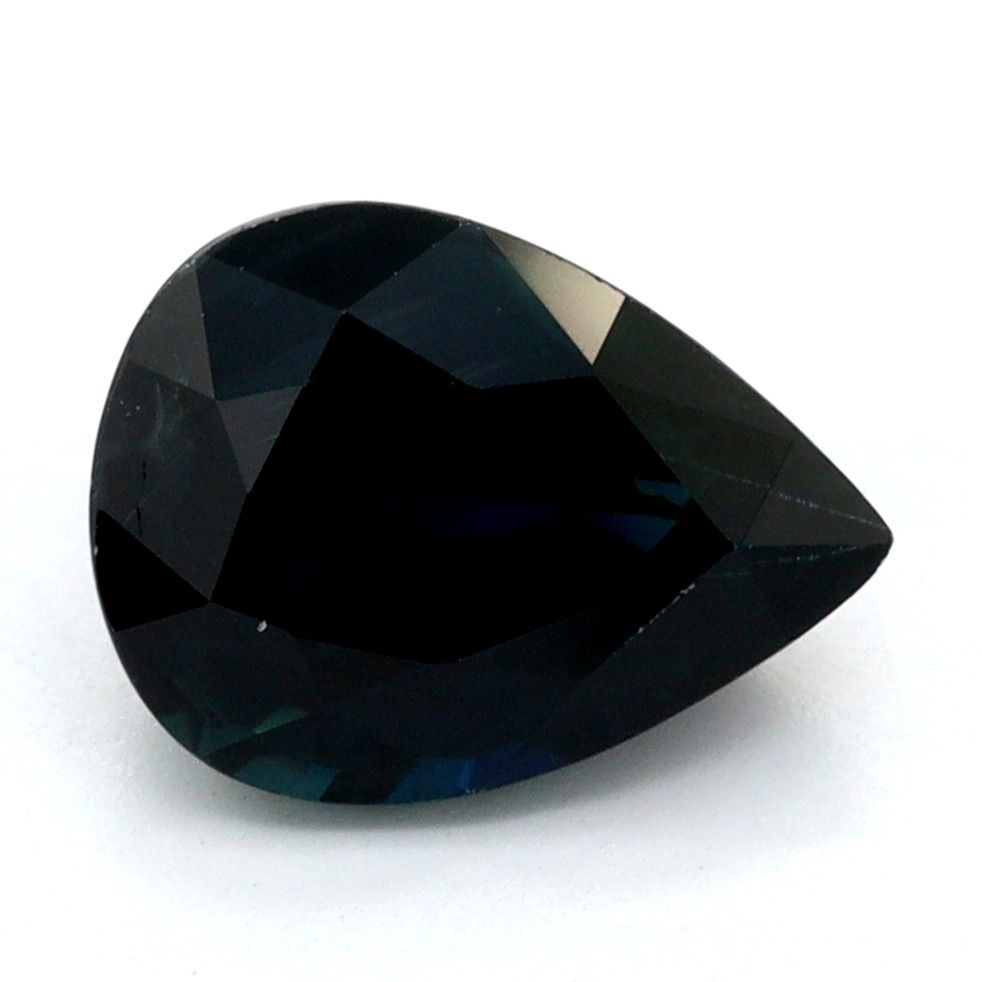 Szafir 1,61 ct, niebieski, szlif gruszka