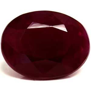 Rubin 4,46 ct, czerwony, szlif owalny