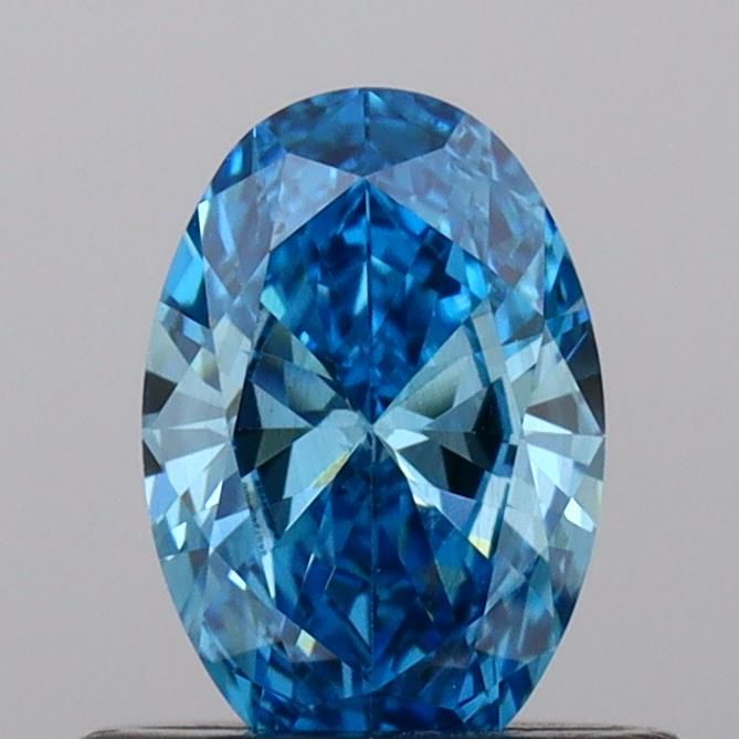 0.54 CT Fancy Vivid Blue OVAL