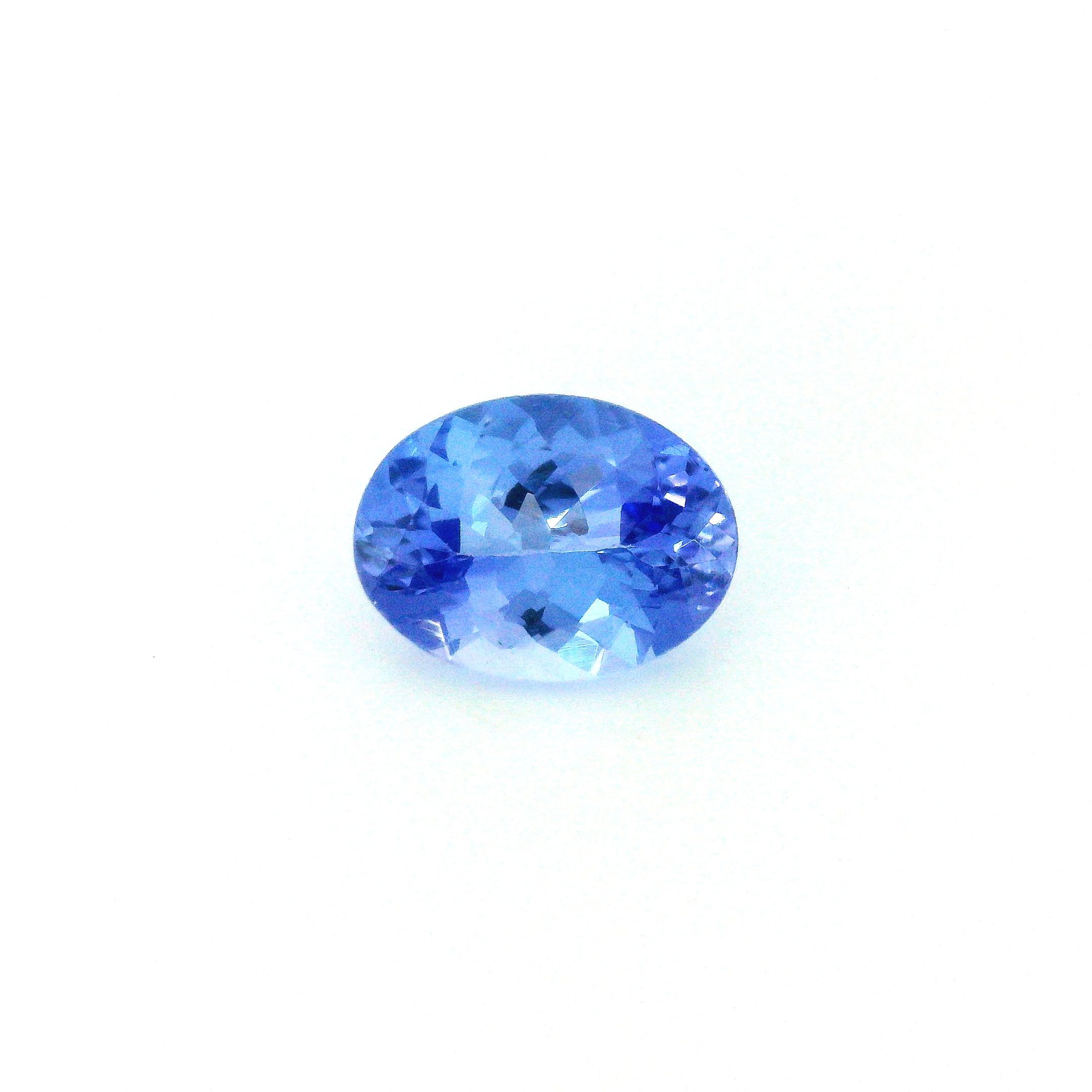 Tanzanit 1,39 ct, niebieski, szlif owalny