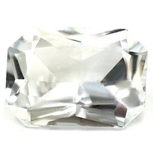 SAPPHIRE FACETED 1.06ct WHITE Snow White EC SRILANKA HEATED