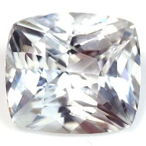 SAPPHIRE FACETED 1.62ct WHITE Snow White EC SRILANKA NONE