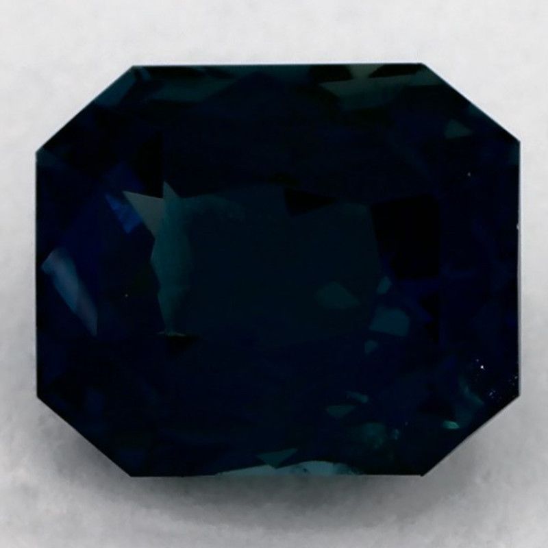 Szafir 1,57 ct, zielony, szlif radiant