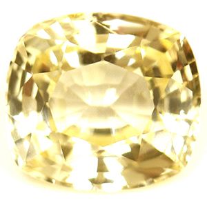 Szafir 1,36 ct, żółty, szlif cushion