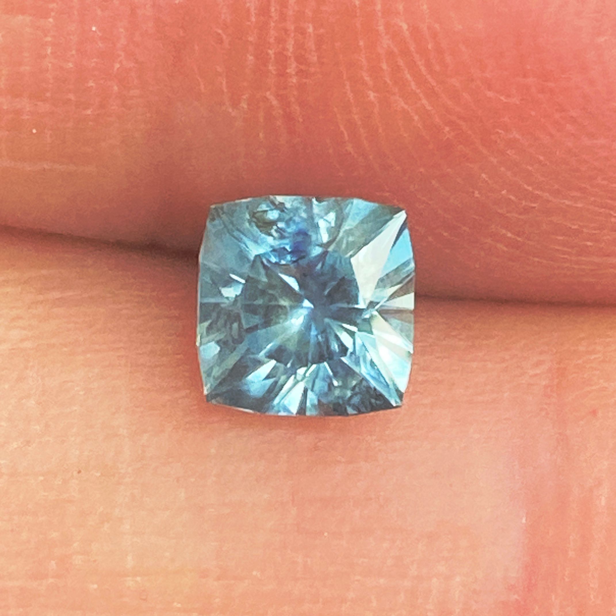 SAPPHIRE FACETED 1.66ct GREEN Green EC UNITEDSTATES HEATED