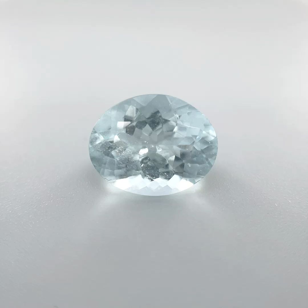 AQUAMARINE FACETED 2.29ct BLUE Medium Intense EC BRAZIL NONE
