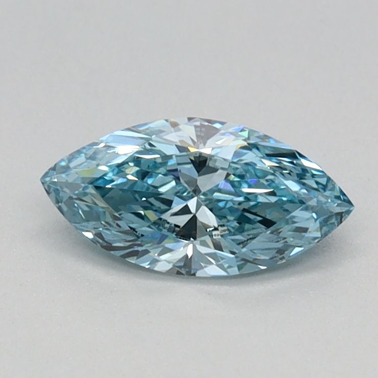 0.35 CT Fancy Vivid Blue MARQUISE