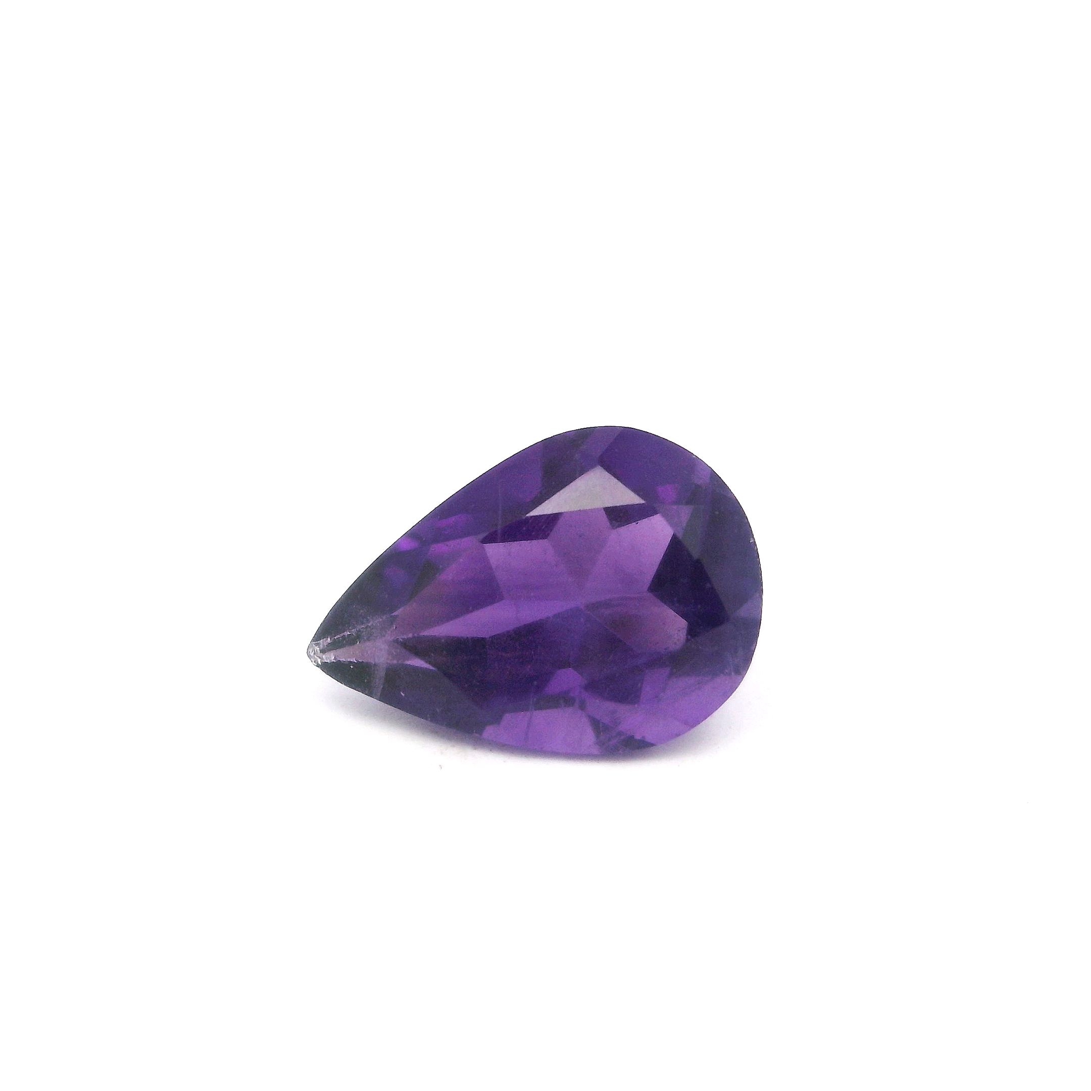 Ametyst 1,72 ct, purpurowy, szlif gruszka