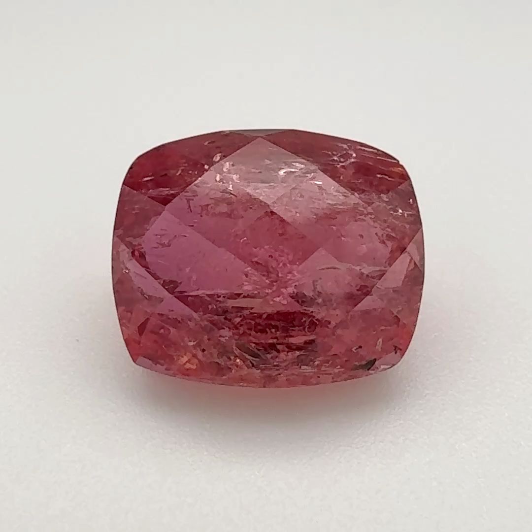 Turmalin 9,59 ct, różowy, szlif cushion