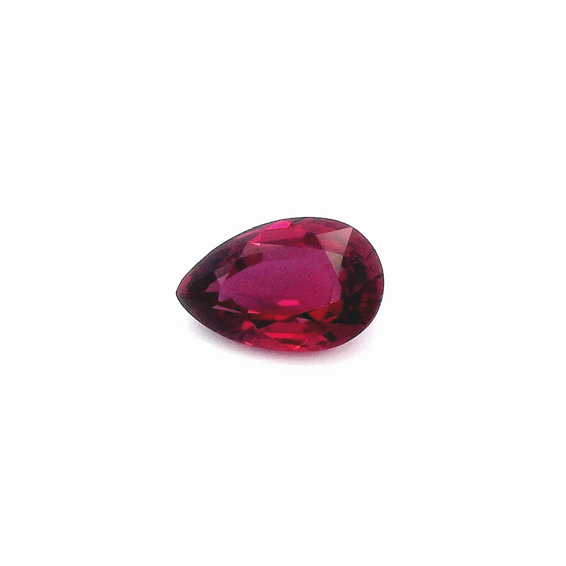 0.81 ct Pear ruby
