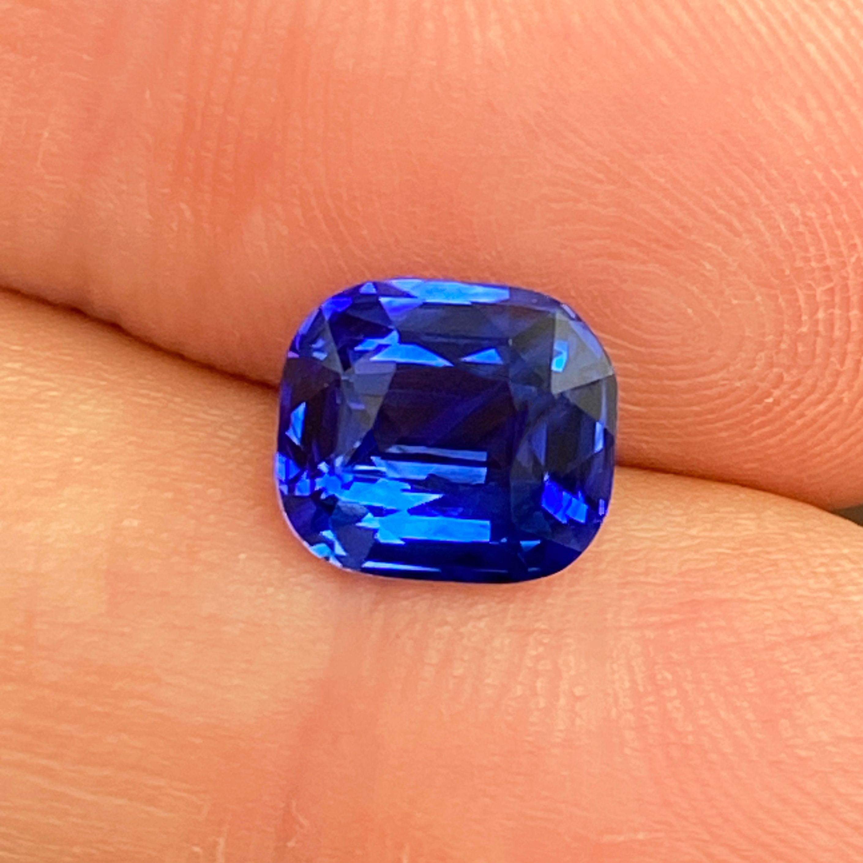SAPPHIRE FACETED 4.19ct BLUE BLUE EC MADAGASCAR HEATED