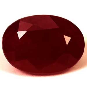 Rubin 1,75 ct, czerwony, szlif owalny