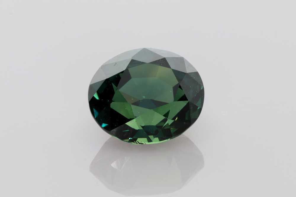 Szafir 8,29 ct, morski, szlif owalny