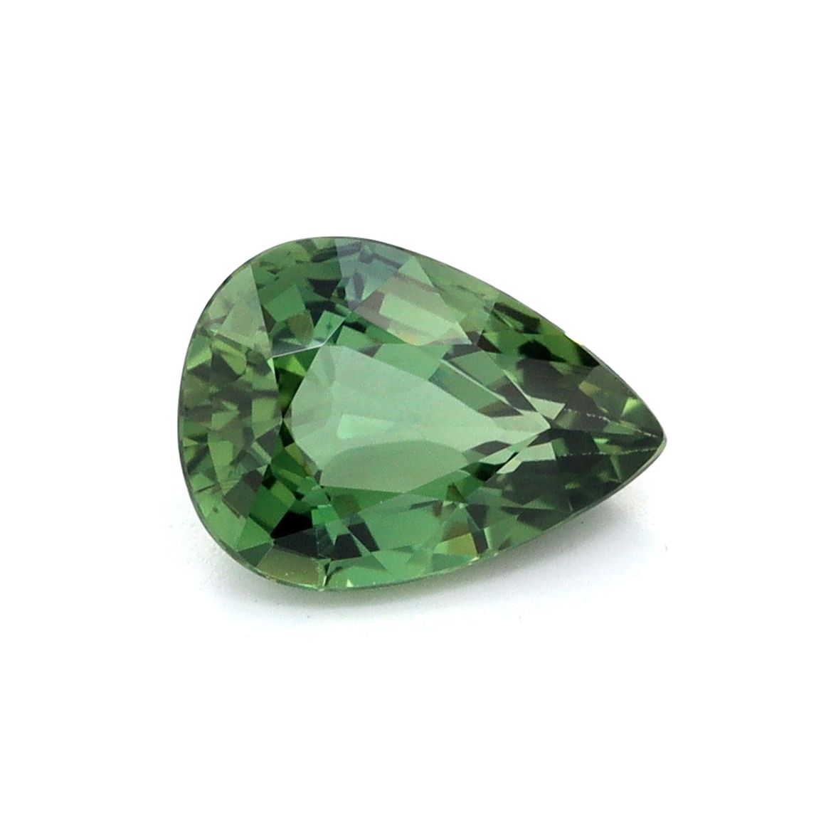SAPPHIRE FACETED 0.88ct GREEN GREEN EC AUSTRALIA HEATED