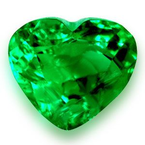 Szmaragd 1,58 ct, zielony, szlif serce