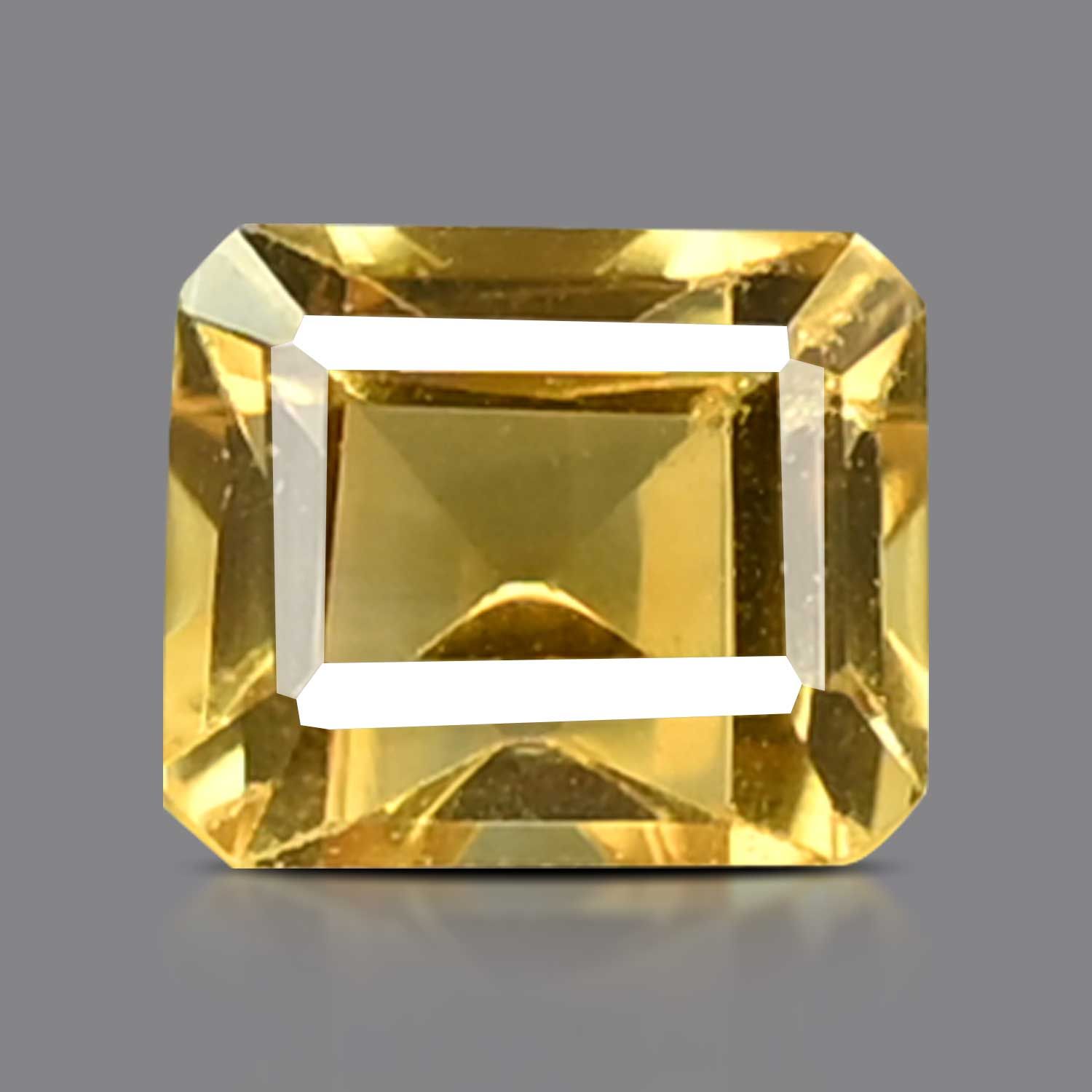 CITRINE FACETED 4.43ct YELLOW EC BRAZIL NONE