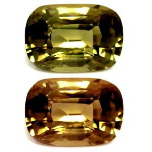 Aleksandryt 1,50 ct, zielony, szlif cushion