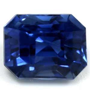 Szafir 1,17 ct, niebieski, szlif szmaragdowy