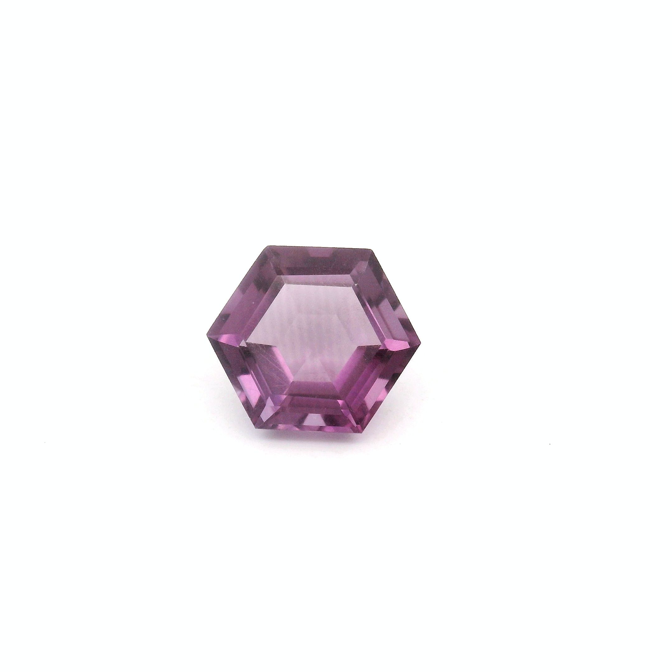 Ametyst 1,23 ct, purpurowy, szlif sześciokątny