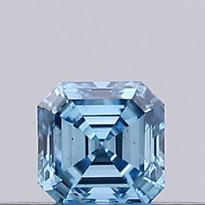 0.16 CT Fancy Vivid Blue ASSCHER