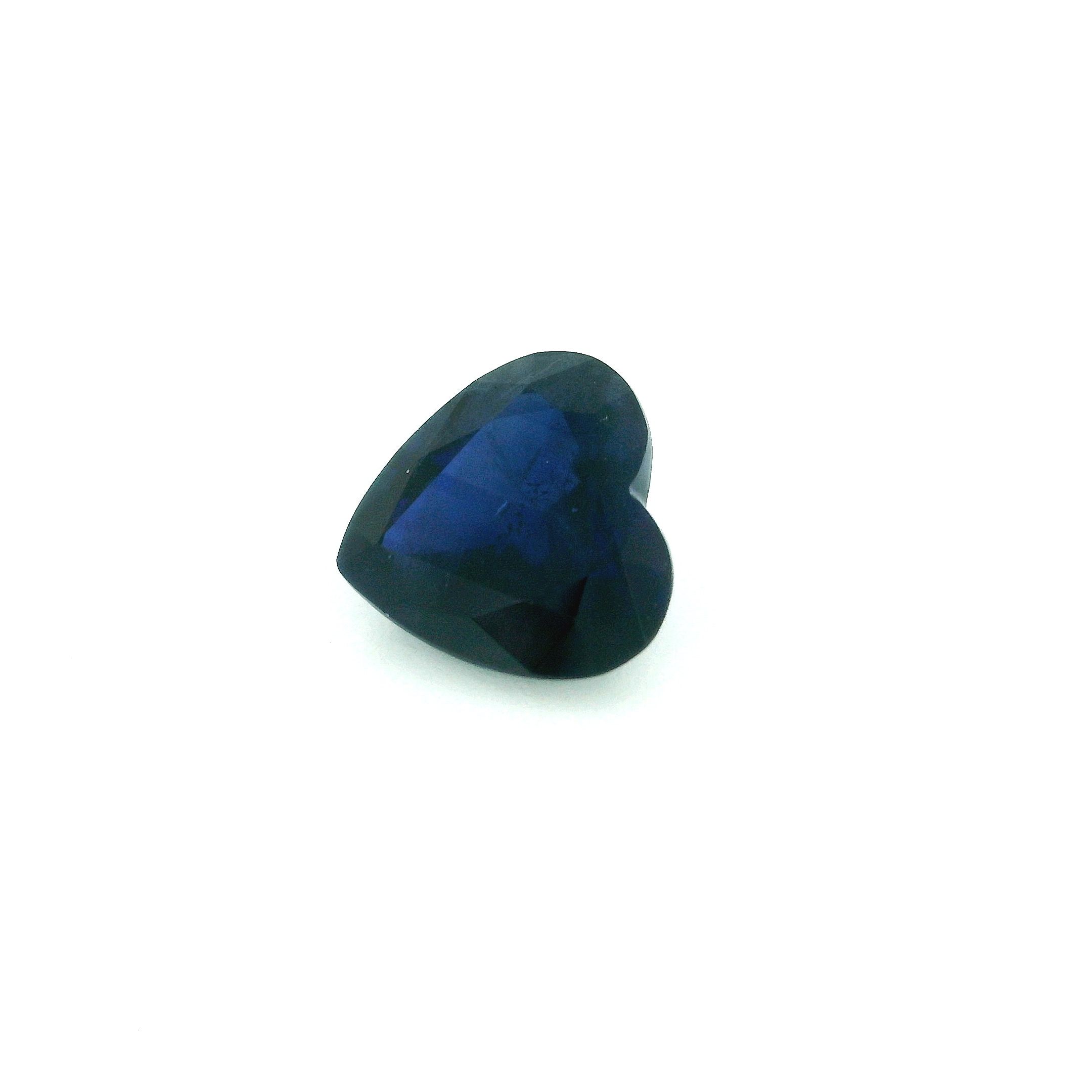 Szafir 2,29 ct, niebieski, szlif serce