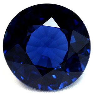 Szafir 1,19 ct, niebieski, szlif okrągły