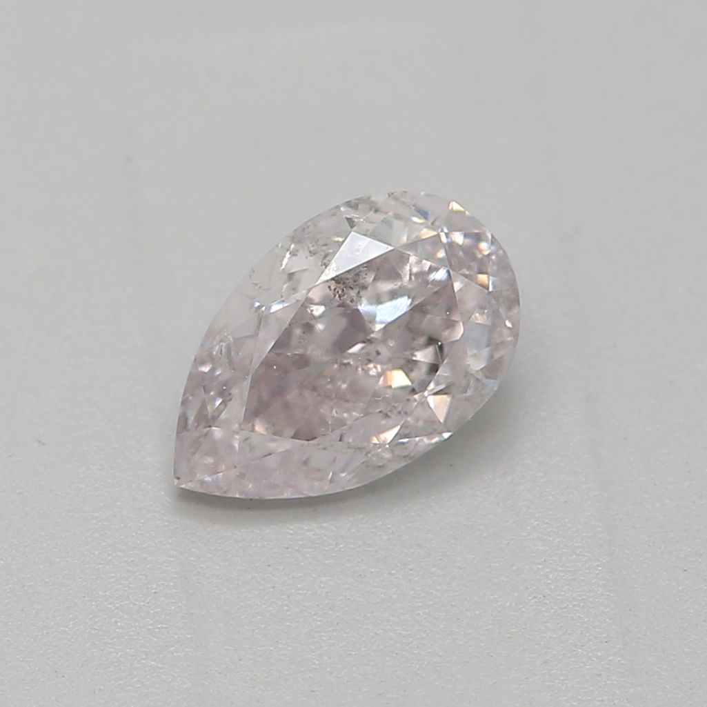 0.41-carat pear diamond with null color, Fair cut, and I1 clarity.