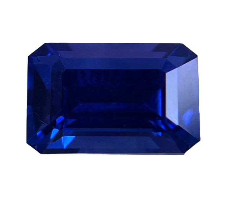 Szafir 2,62 ct, niebieski, szlif szmaragdowy