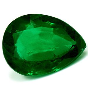 Szmaragd 2,33 ct, zielony, szlif gruszka