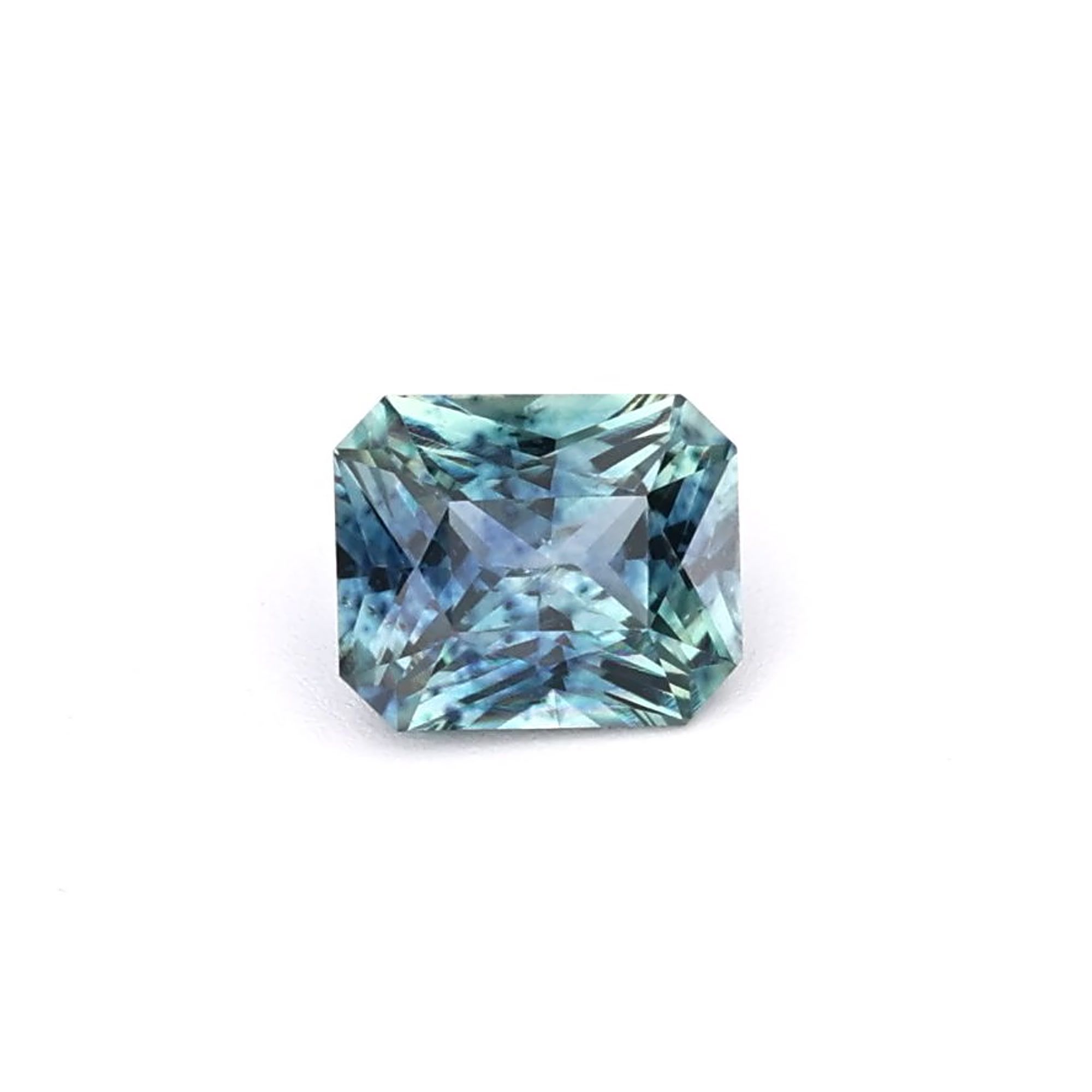 SAPPHIRE FACETED 0.69ct GREEN Blue Green EC UNITEDSTATES HEATED